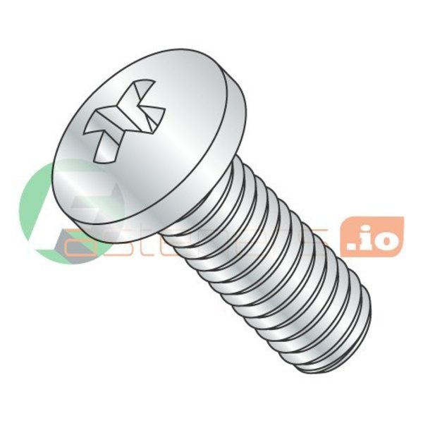 Newport Fasteners M1.6-0.35 x 10 mm Phillips Pan Machine Screw, Zinc Plated Steel, 8000 PK 584453